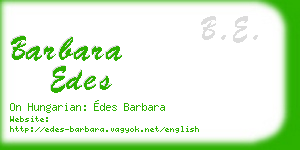 barbara edes business card